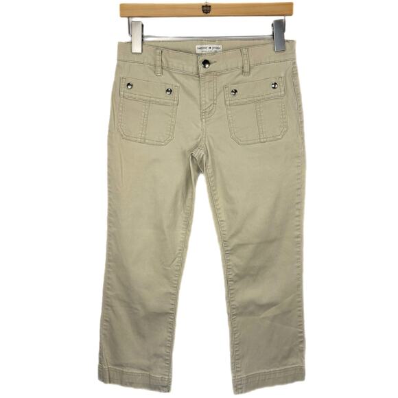 Y2K Tommy Jeans Low Rise Crop Khaki Pants - Women's Size Small - Picture 1 of 7